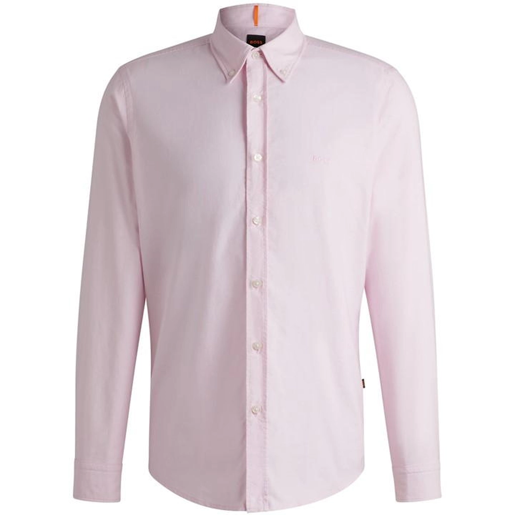 Hugo Boss Rickert Long Sleeve Oxford Shirt - Pink